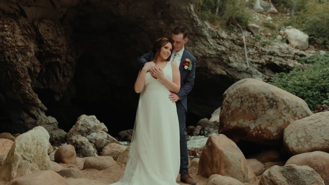 Olivia + Caleb wedding film thumbnail